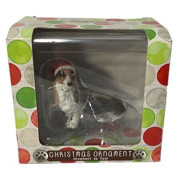 Sandicast Basset Hound Christmas Ornament - Picture 2 of 7